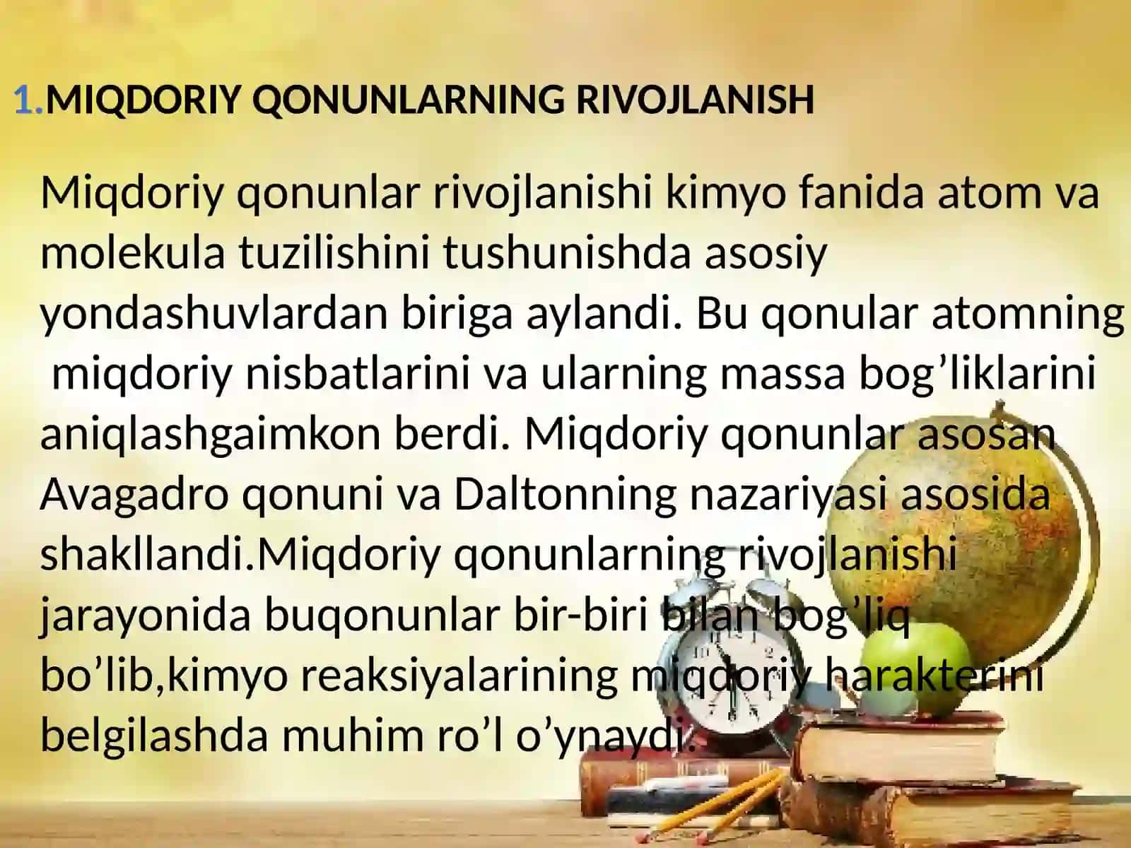 MIQDORIY QONUNLARDAVRI 3