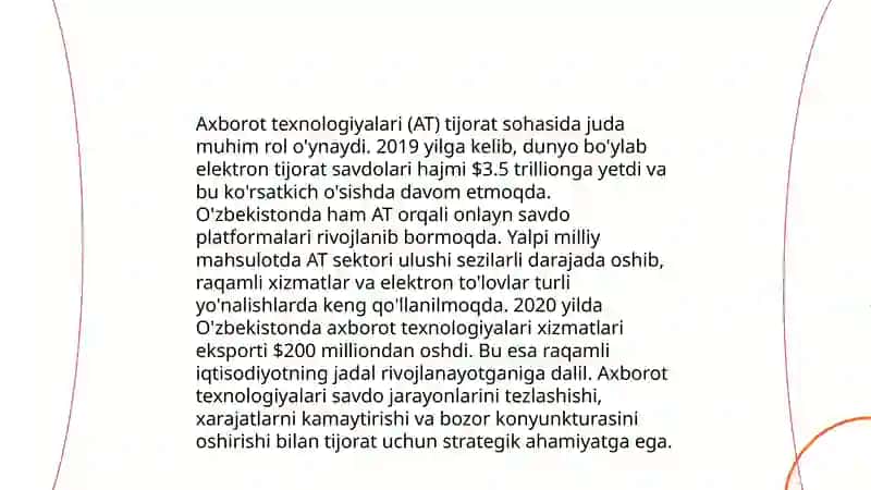 Axborot Texnologiyalari va Tijorat 3