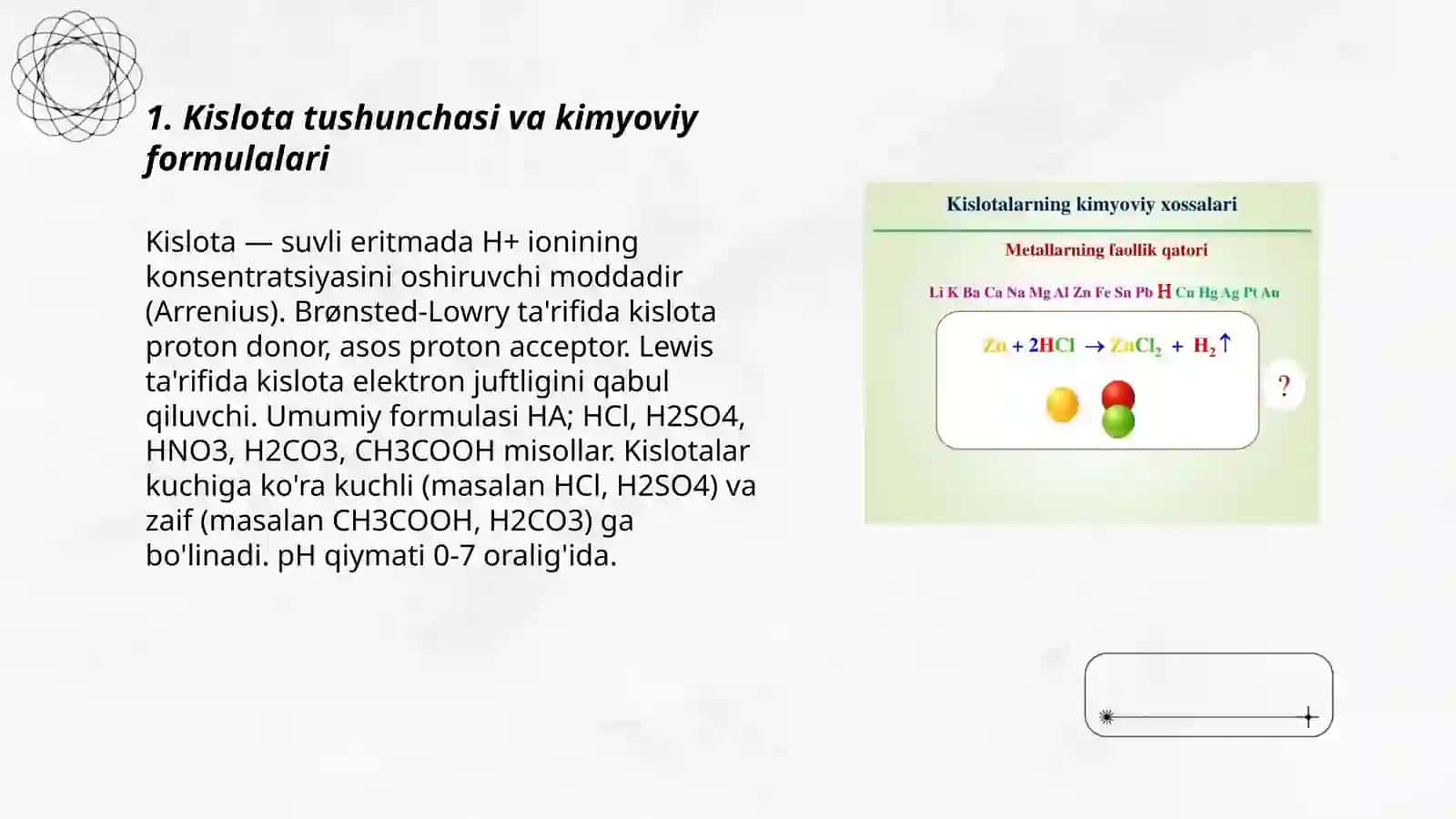 Kislotalarning olinishi va xossalari 3