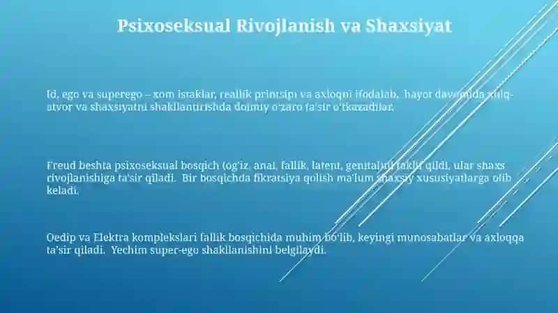 Freydning psixoseksual nazariyasi 3