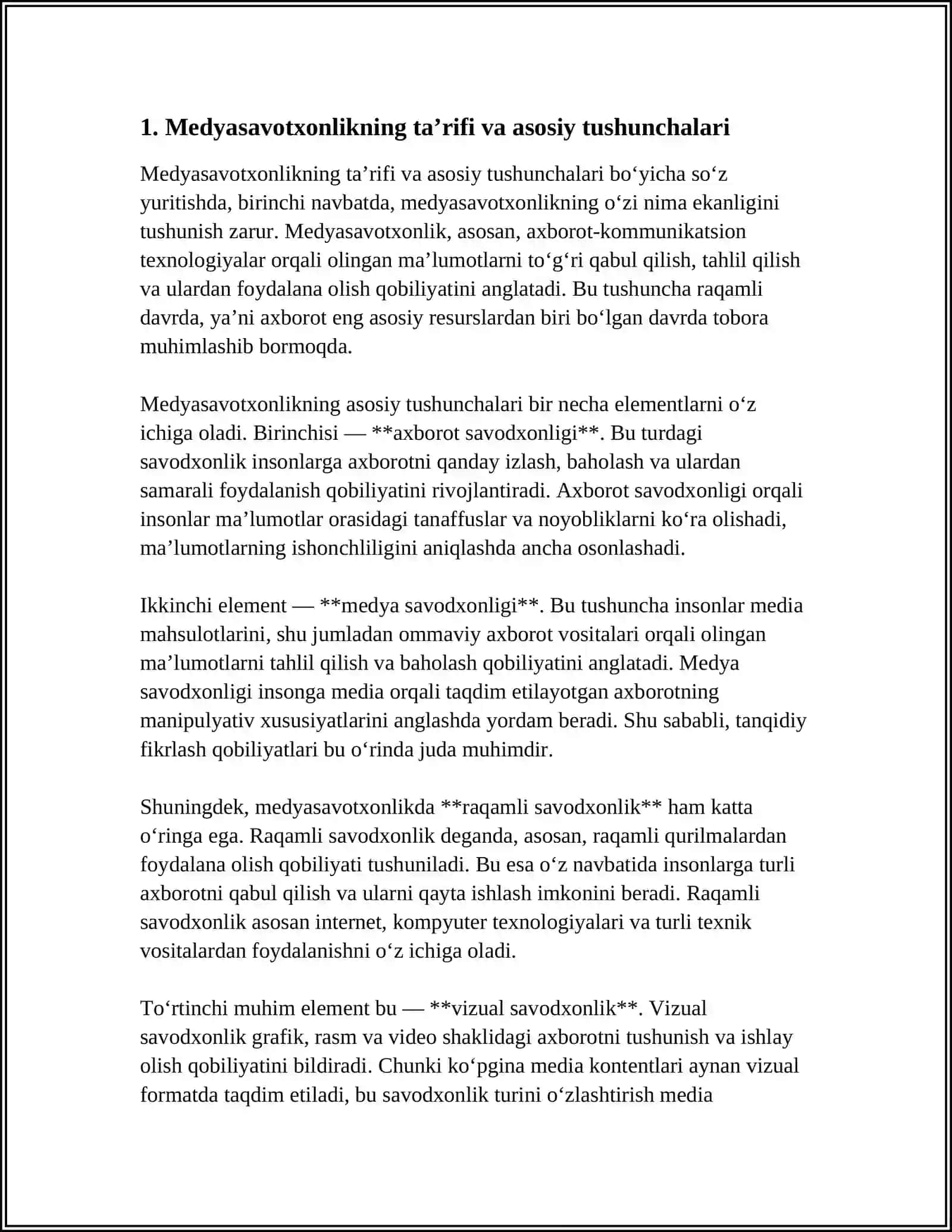 MEDYASAVOTXONLIK HAQIDA TUSHUNCHA 3