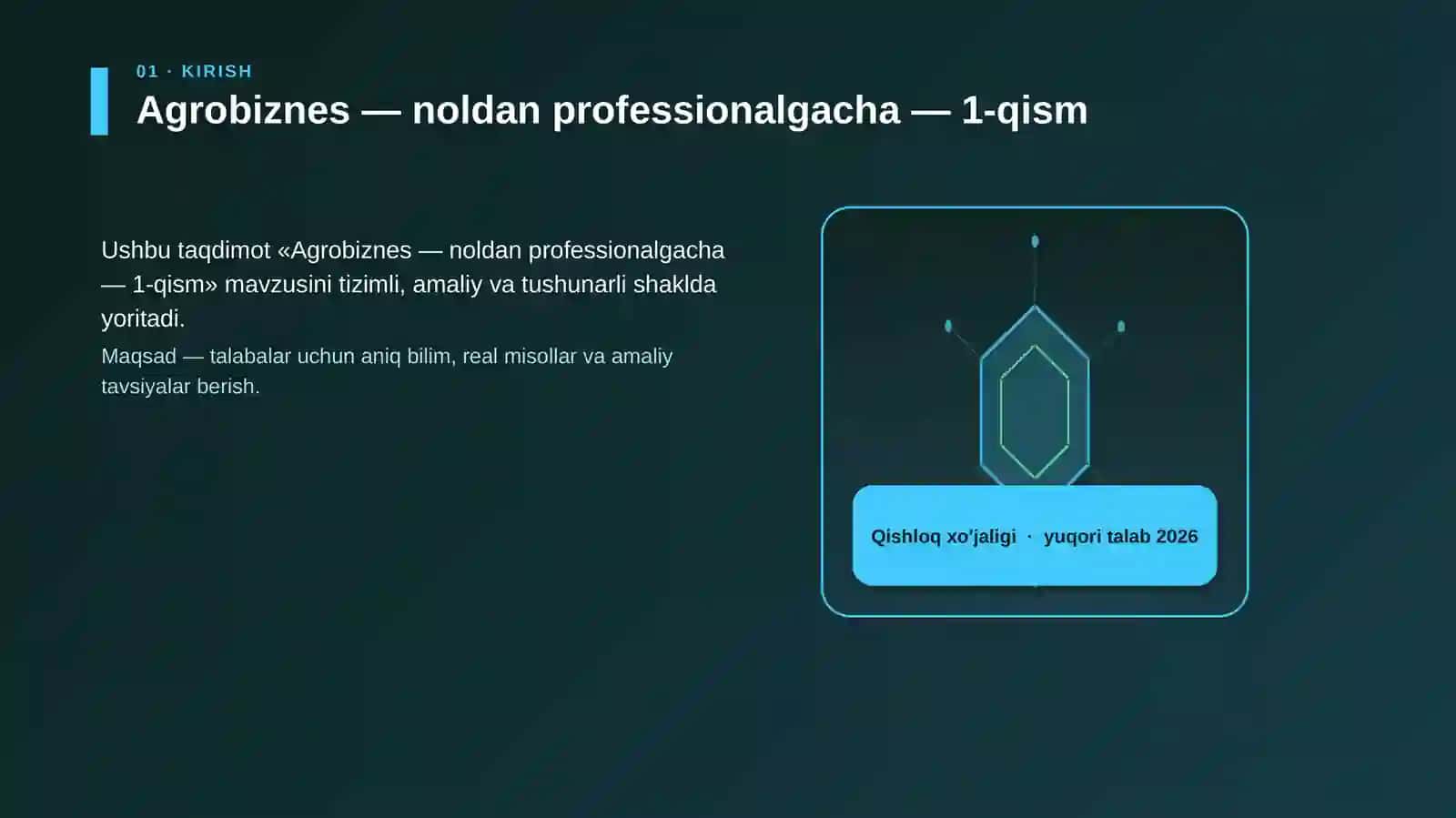 Agrobiznes — noldan professionalgacha — 1-qism 3