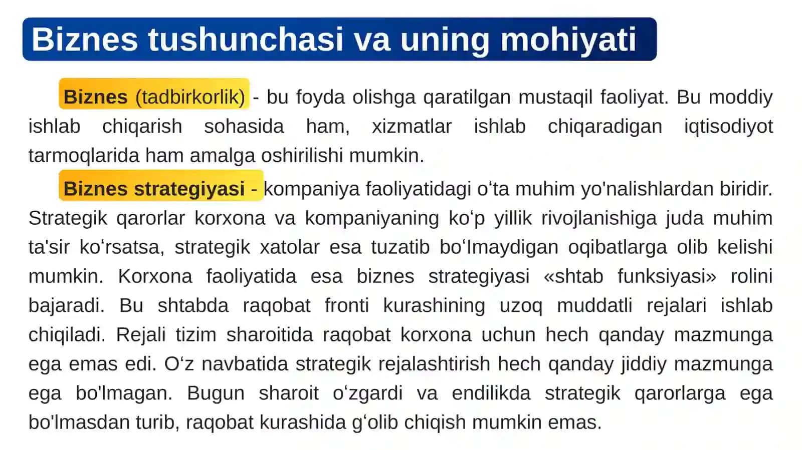 Biznes strategiyasi 3