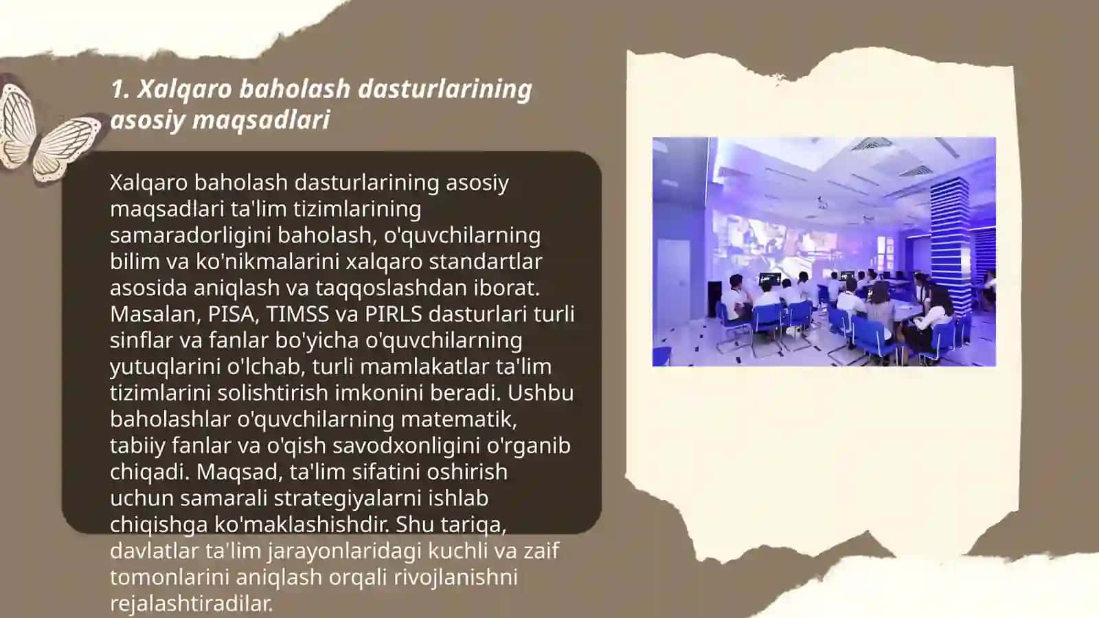 Xalqaro baholash dasturlarining maqsadi, mazmun sohalari hamda topshiriqlari, ularni baholash mezonlari 3
