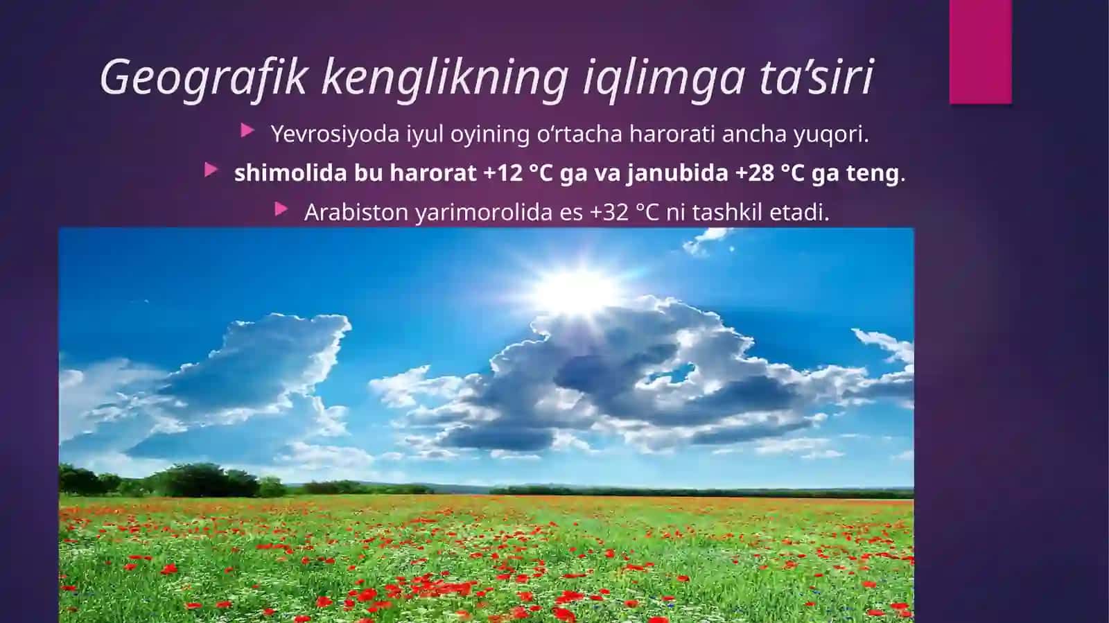 7-sinf Geografiya fanidan Yevrosiyo iqlimi mavzusida ochiq dars ishlanma 3