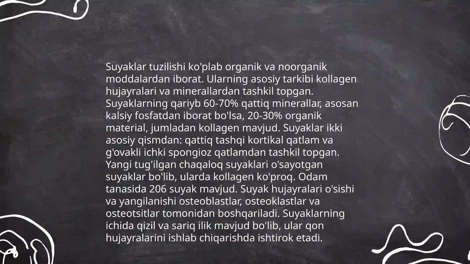 Suyaklarning tuzilishi va xillari 3