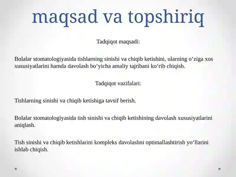 Tish travmalari va giperesteziya 3