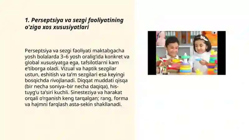 Maktabgacha tarbiya yoshidagi bolalar ruhiy rivojlanishining oziga xos xususiyatlari 3