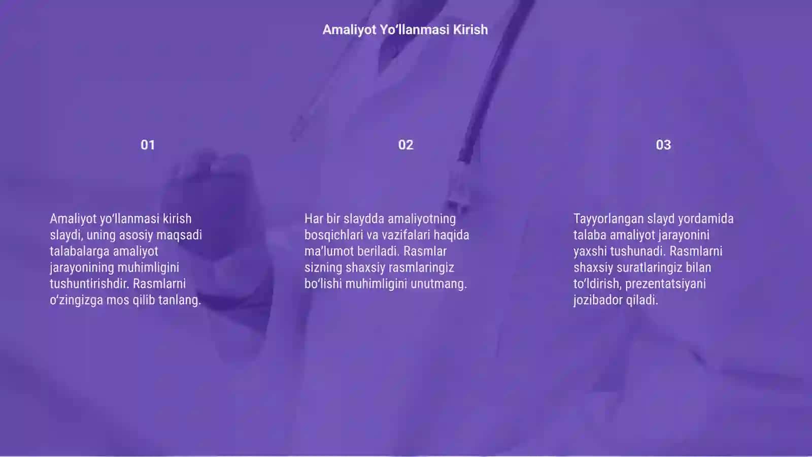 Amaliyot Yoʻllanmasi 3