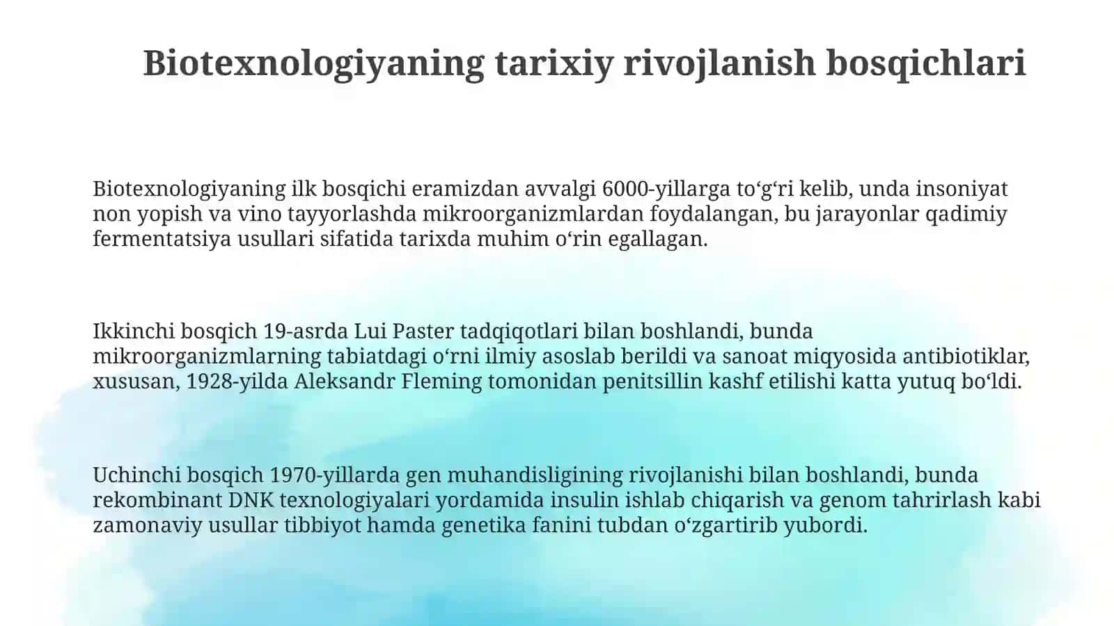 Biotexnologiya va tarix 3