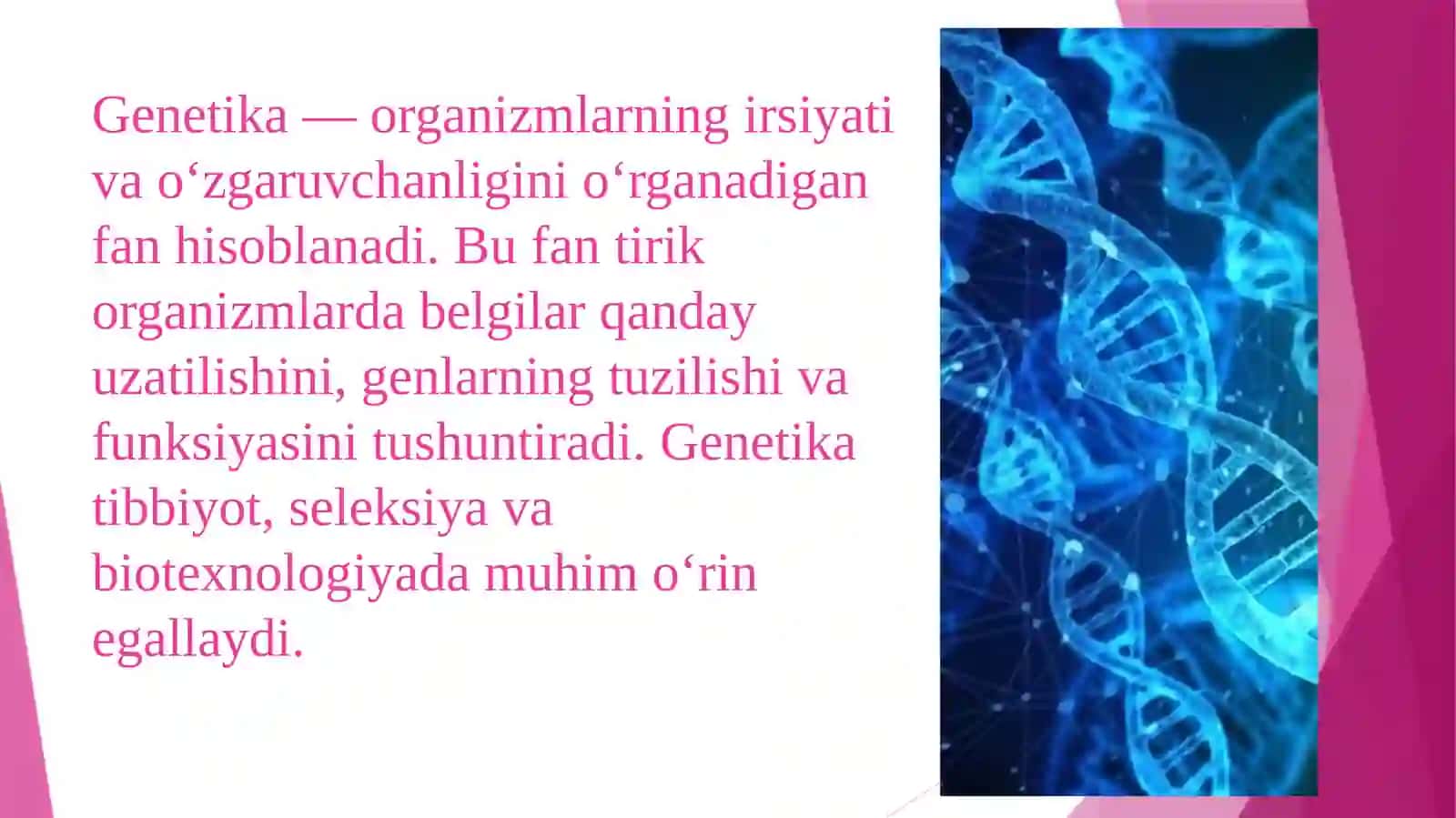 Genetika fani sifatida rivojlanishining tarixiy bosqichi 3