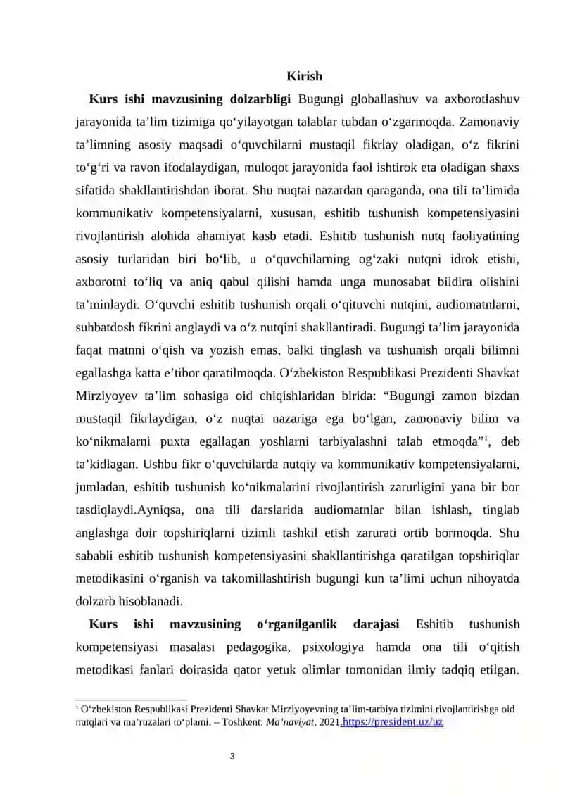 Ona tili ta’limida eshitib tushunish kompetensiyasini shakllantirishga doir topshiriqlar metodikasi 3