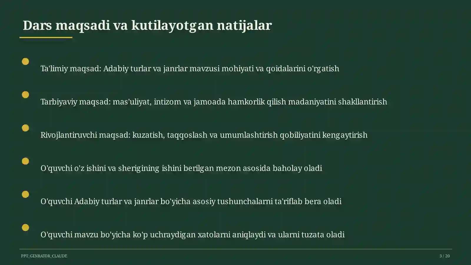 Adabiy turlar va janrlar (10-sinf) 3