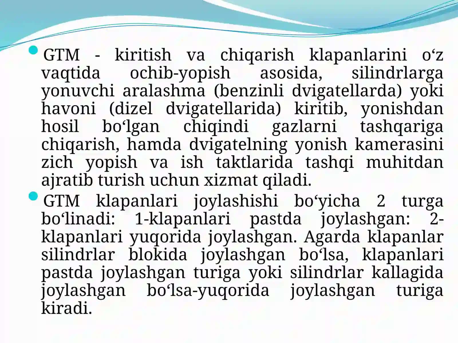GTM tarkibiy qismlarini qisimlarga ajratish vayigi shtexnologik jarayonining ketmaketligi 3