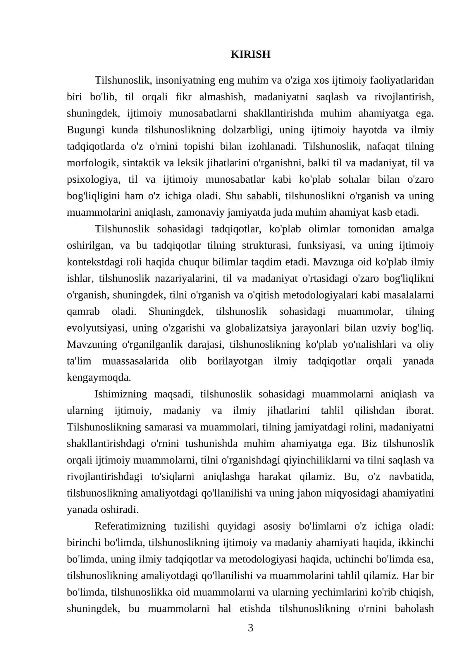 Tilshunoslikning samarasi muammo sifatida 3