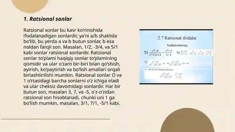 Ratsional sonlar 3