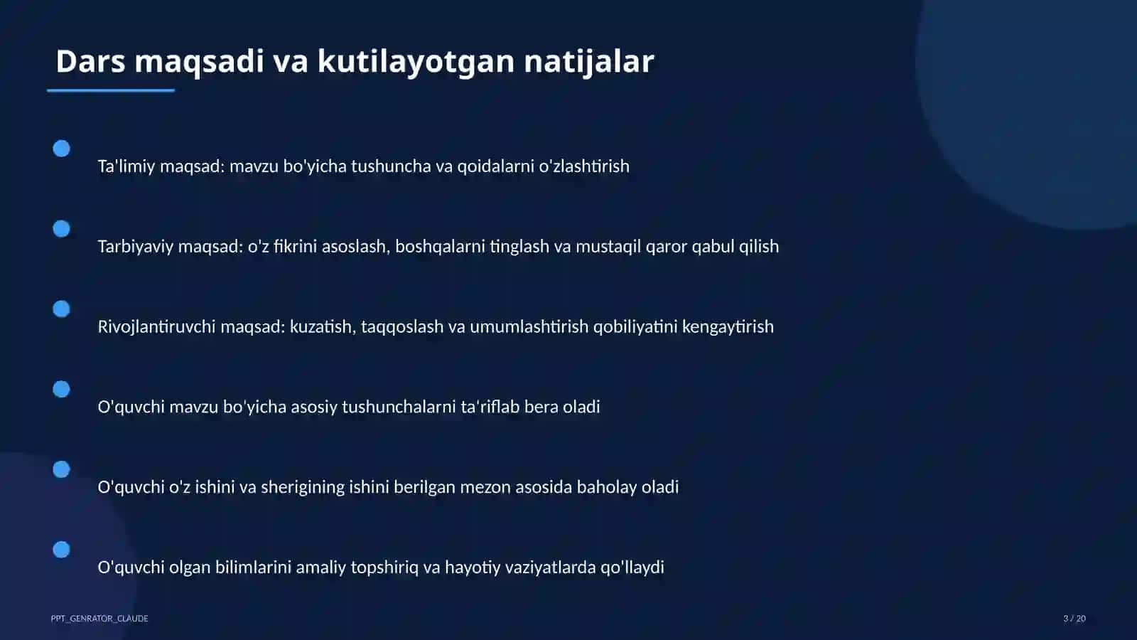 Interfaol metodlar: Venn diagrammasi va Insert 3