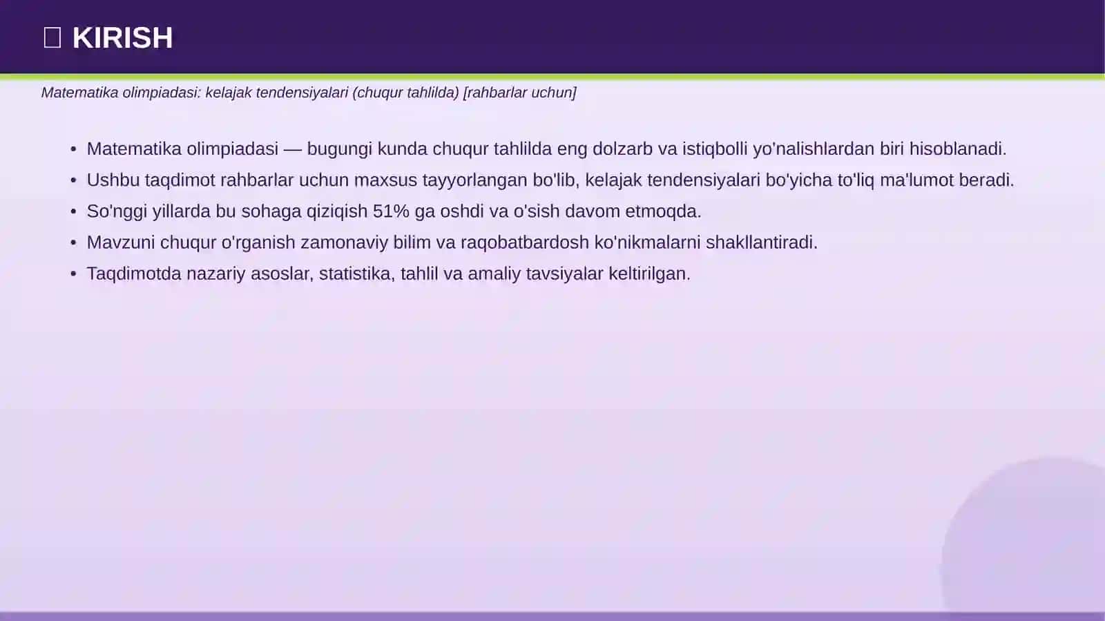 Matematika Olimpiadasi: Kelajak Tendensiyalari (Chuqur Tahlilda) [Rahbarlar Uchun] 3