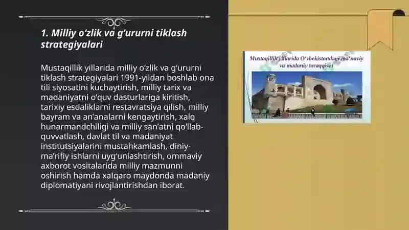 Milliy oʻzlik va gʻururni tiklash strategiyalari 3