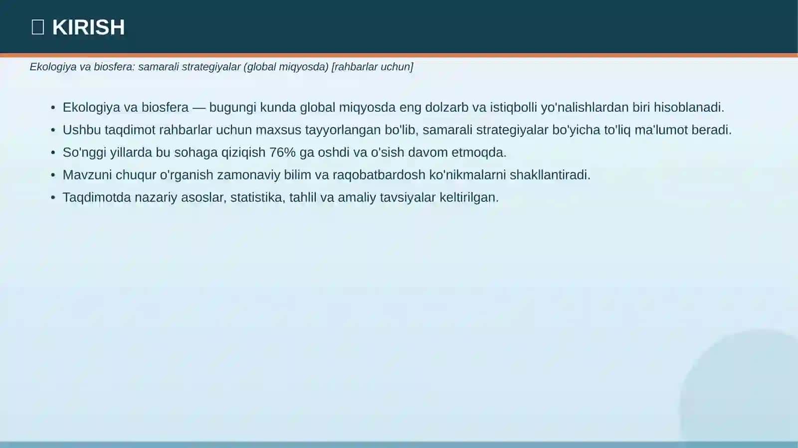 Ekologiya va biosfera: samarali strategiyalar (global miqyosda) [rahbarlar uchun] 3
