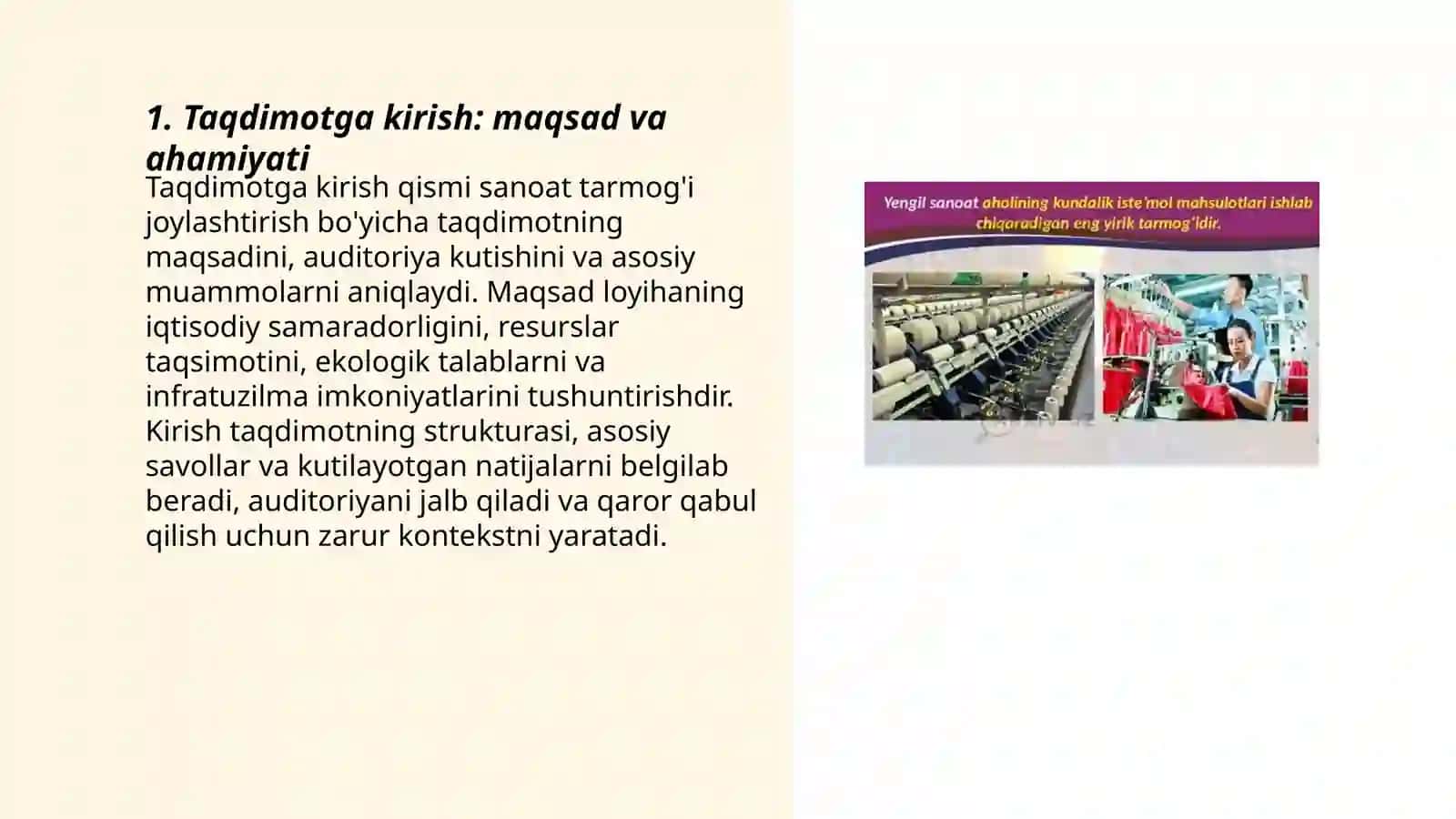 Sanoat tarmog'i joylashtirish bo'yicha taqdimot tayorlash 3