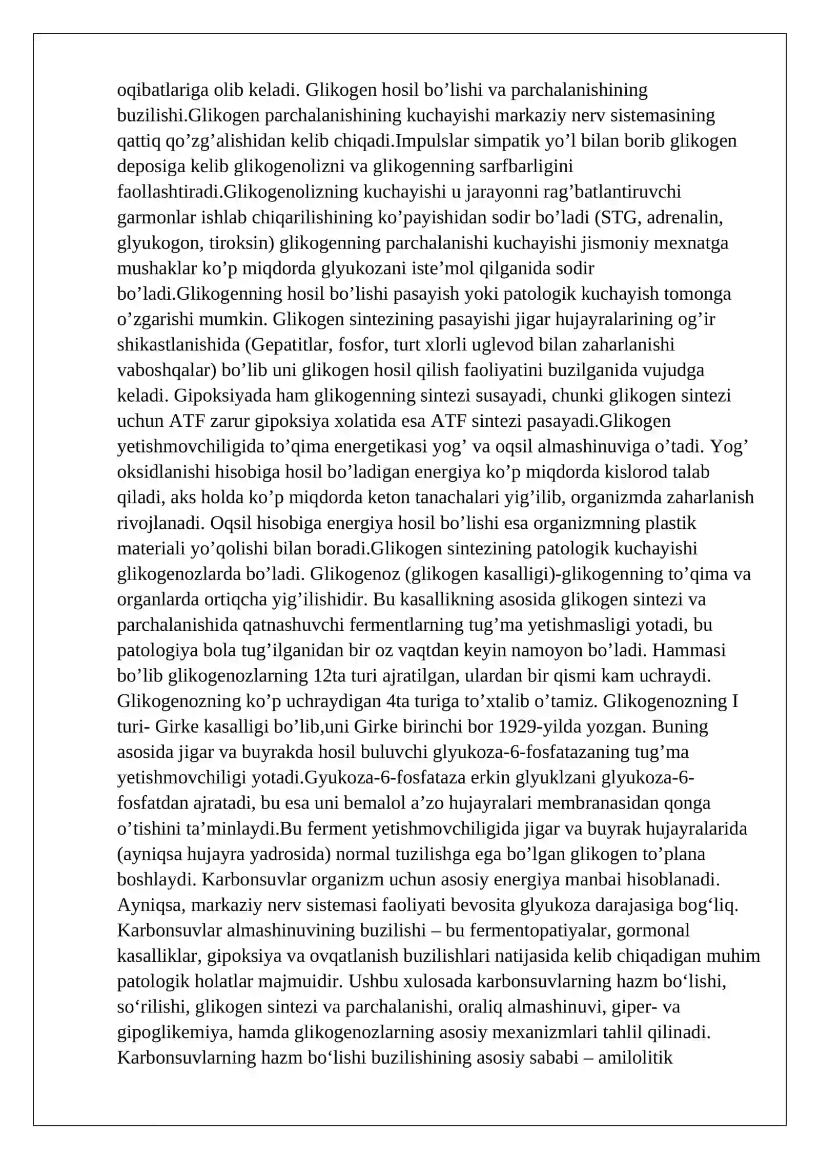Karbonsuv almashinuvi patofiziologiyasi va uning buzilish mexanizmlari 3