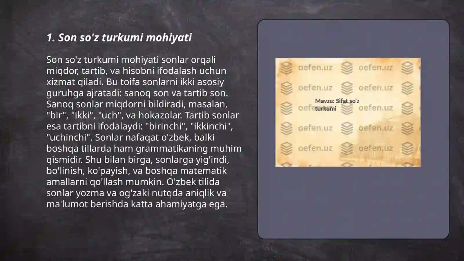 Son so'z turkumi 3