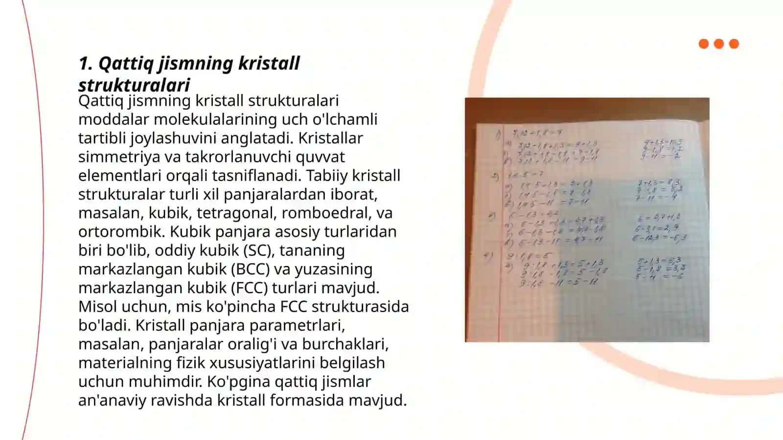 Kristall panjaradagi difraksiya hodisasi. Bregg qonuni 3