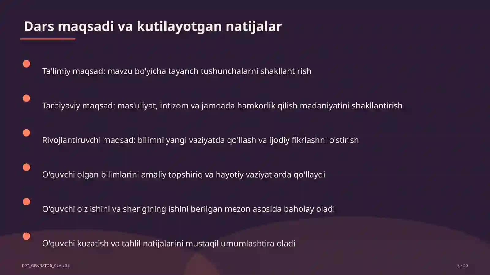 Tabiatni muhofaza qilish va barqaror rivojlanish (11-sinf) 3