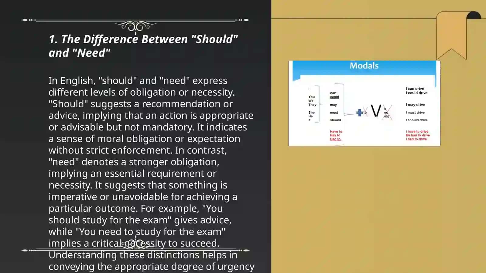 The Difference Between "Should" and "Need" 3