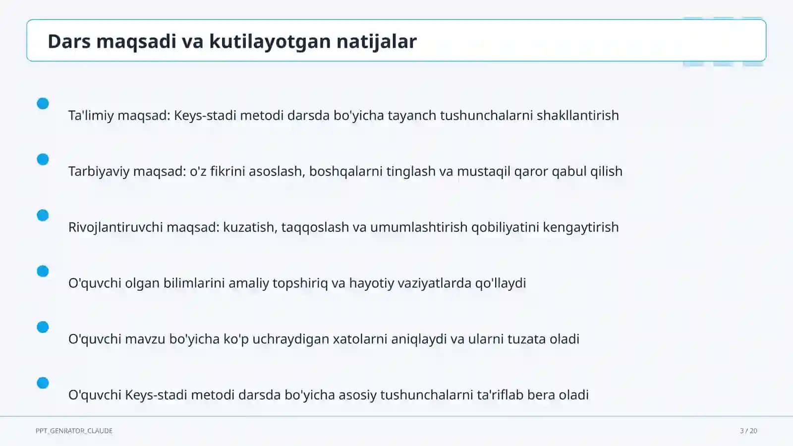 Keys-stadi metodi darsda 3