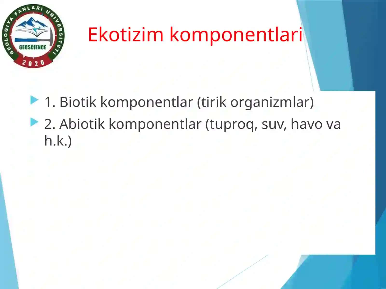 EKOLOGIK TIZIMLAR 3