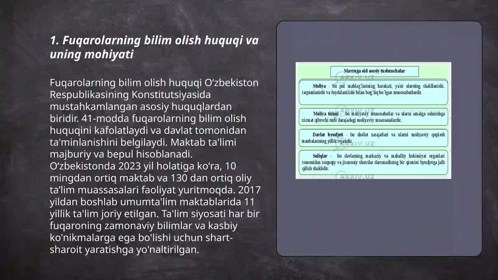 Fuqarolarning bilim olish huquqi 3
