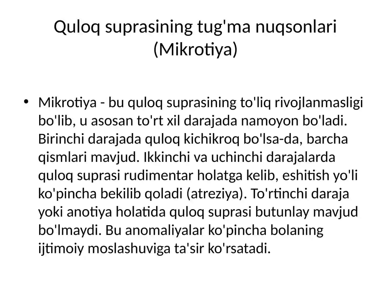 Quloq anomaliyalari: Tasnifi, rivojlanish sabablari va klinik ko'rinishlari 3