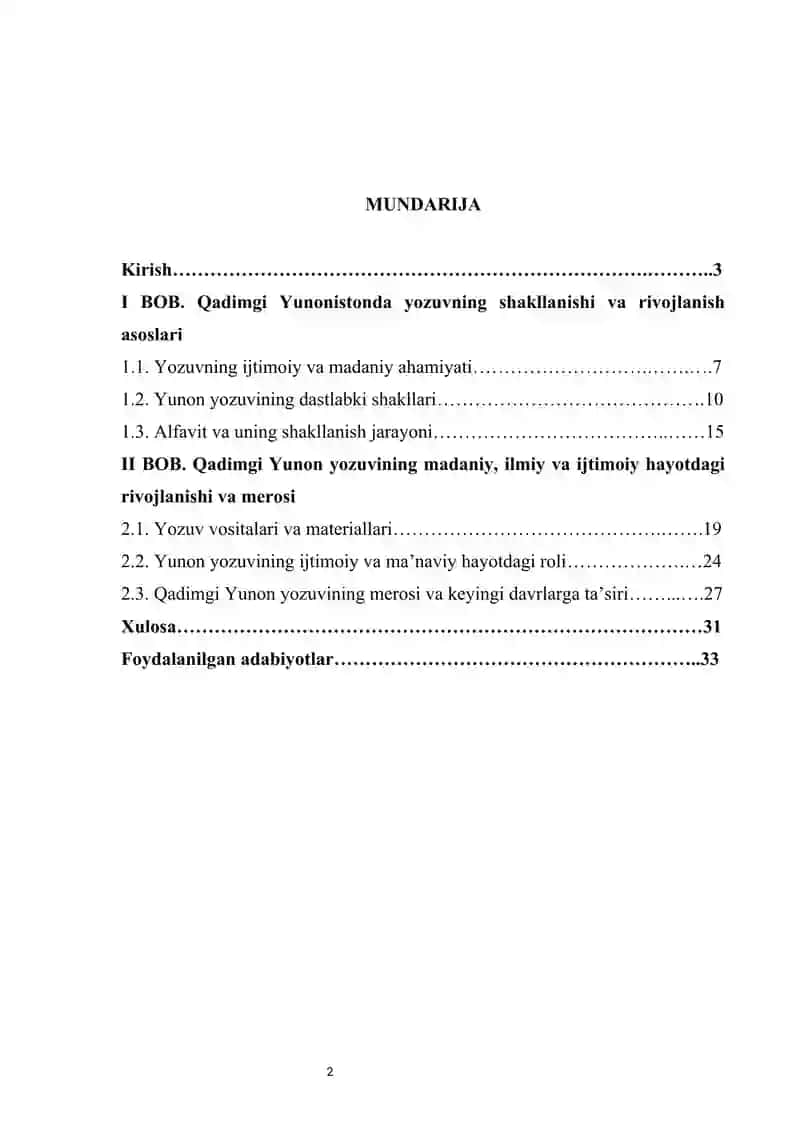 Qadimgi Yunonistonda yozuvni paydo bo‘lishi tarixi kurs ishi 3