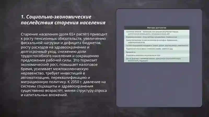 Проблемы долголетия 3