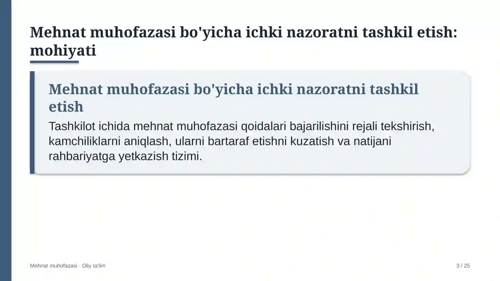 ta'lim tizimida mehnat muhofazasi bo'yicha ichki nazoratni tashkil etish 2532 3