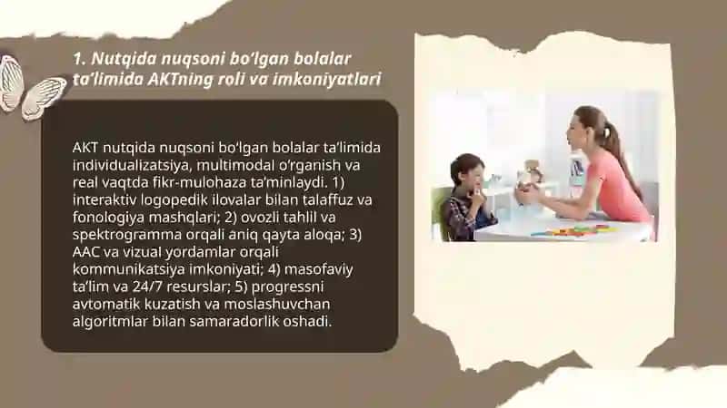 Nutqida nuqsoni bo'lgan bolalar ta'limida AKT va logopedik dasturlar 3