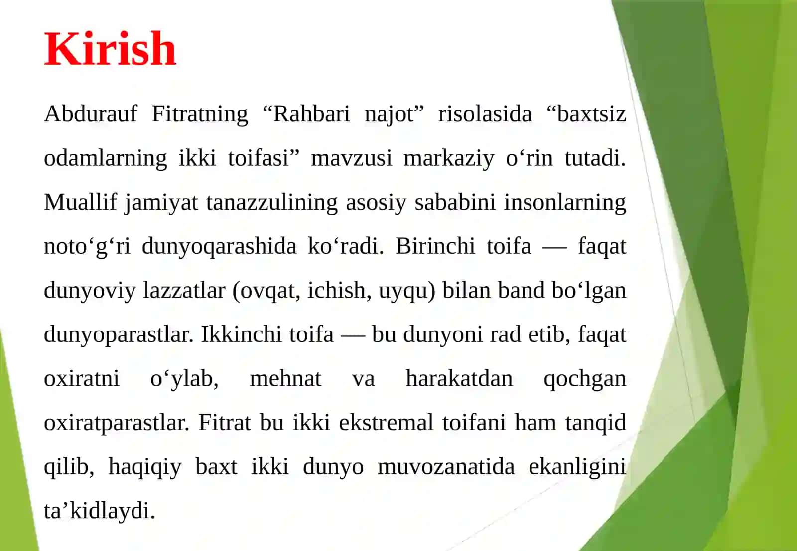 Rahbarinajot risolasi - Baxtsiz odamlarning ikki toifasi 3