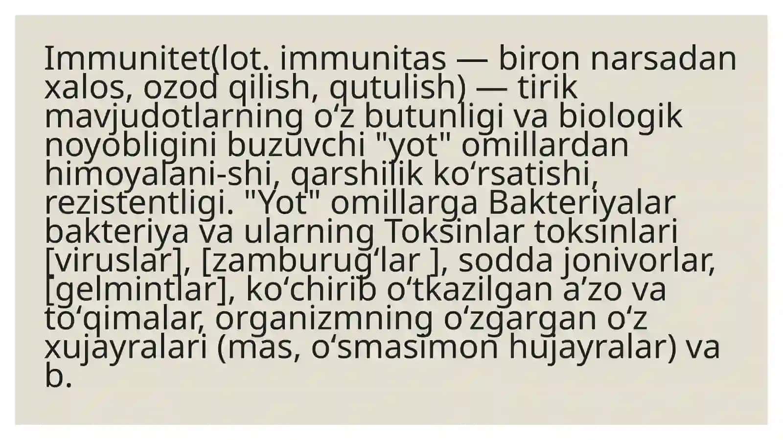Immunitet haqida tushuncha 3
