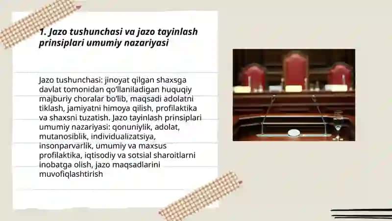 Jazo tayinlashning prinsiplari tushunchasi va ahamiyati 3