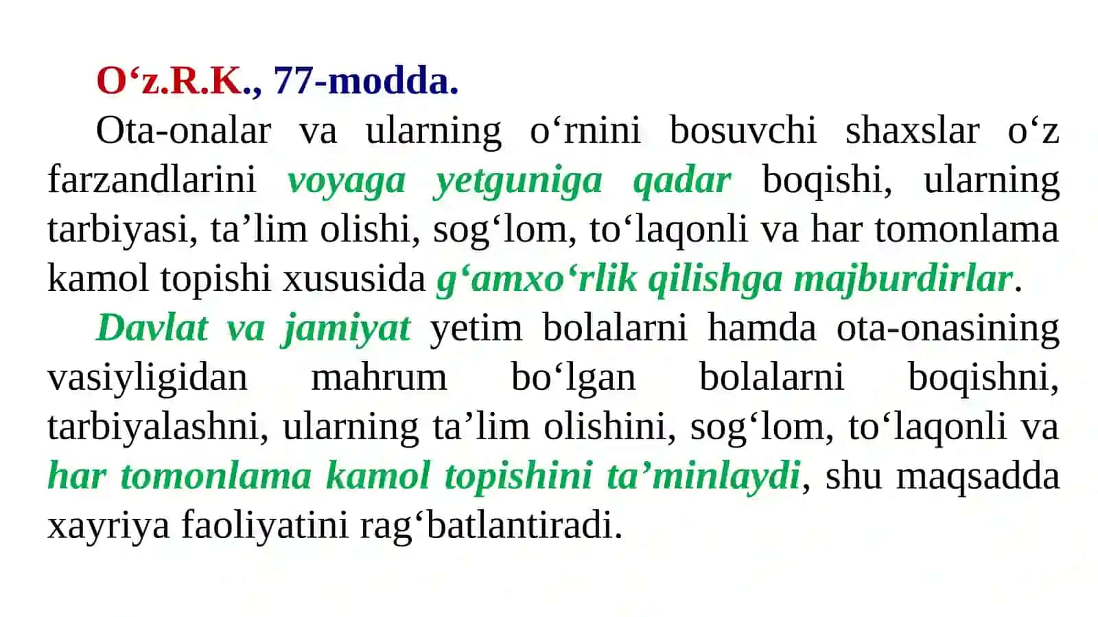 OILA, BOLALARVA YOSHLAR 3