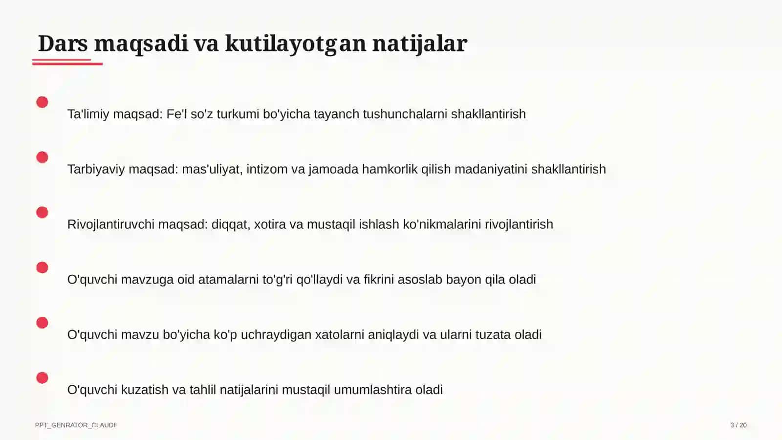 Fe'l so'z turkumi (3-sinf) 3