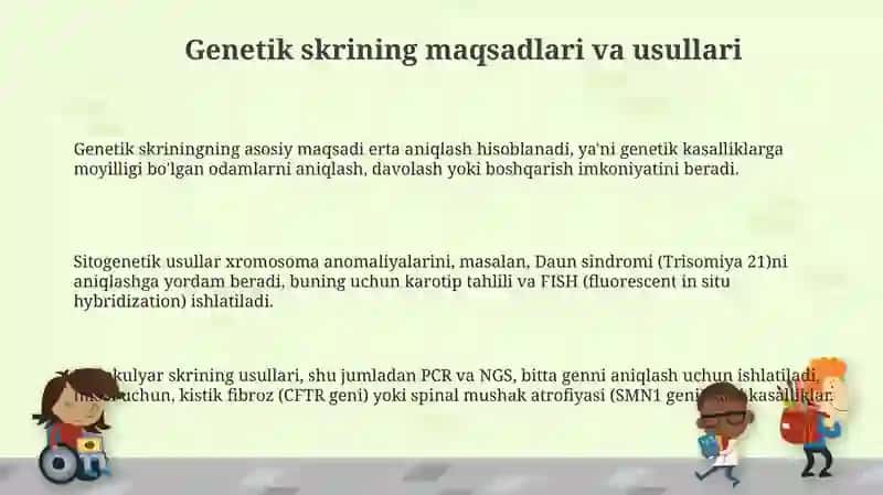 Tibbiy genetikada qo'llaniladigan zamonaviy tekshirish usullari 3