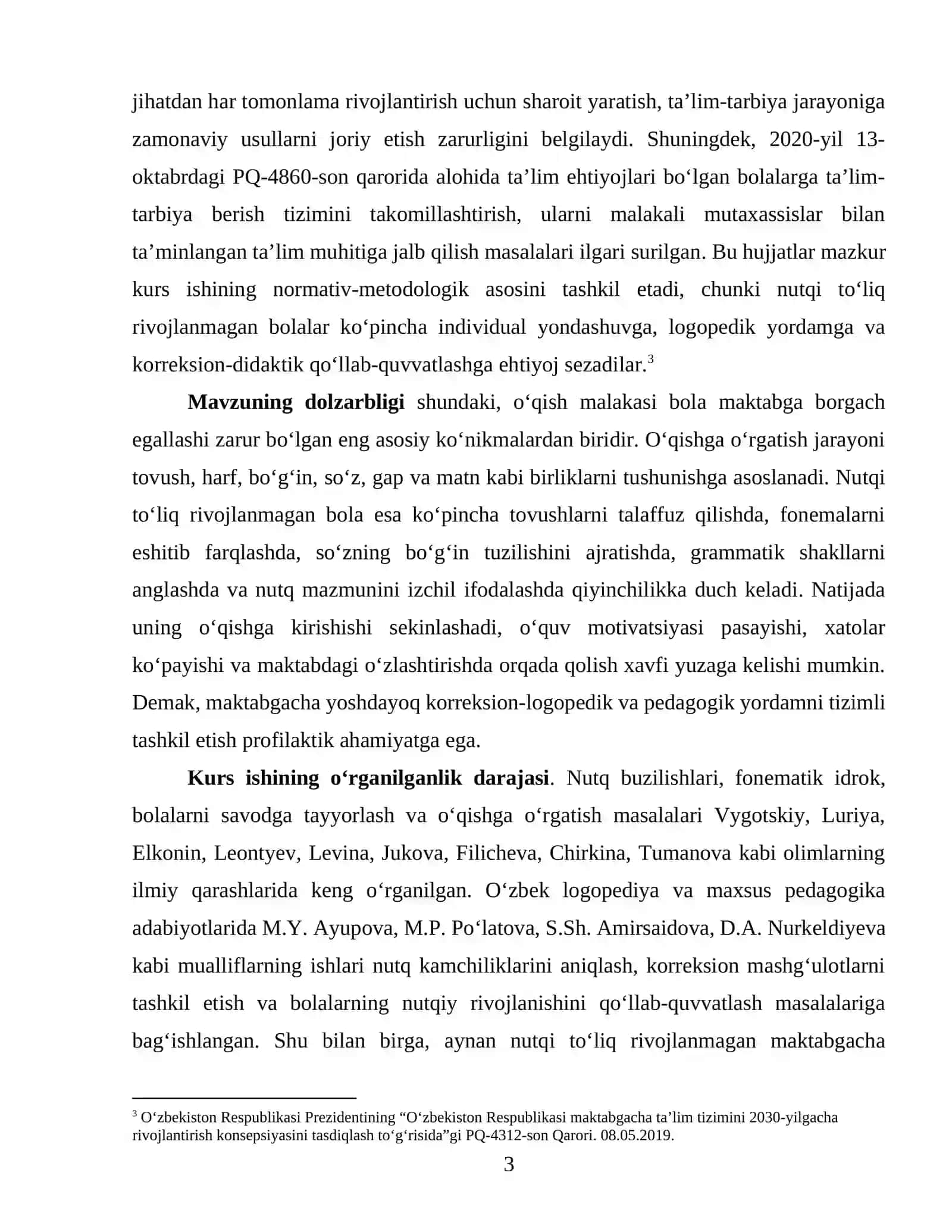 NUTQI TO‘LIQ RIVOJLANMAGAN BOLALARNI O‘QISHGA TAYYORLASH VA O‘RGATISH METODIKASI 3