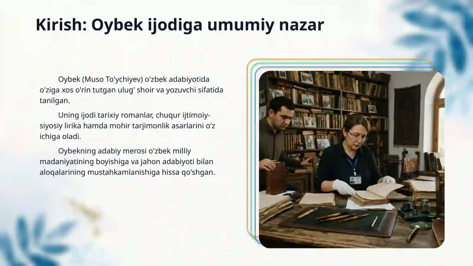 Oybekning ijodiy merosi 3