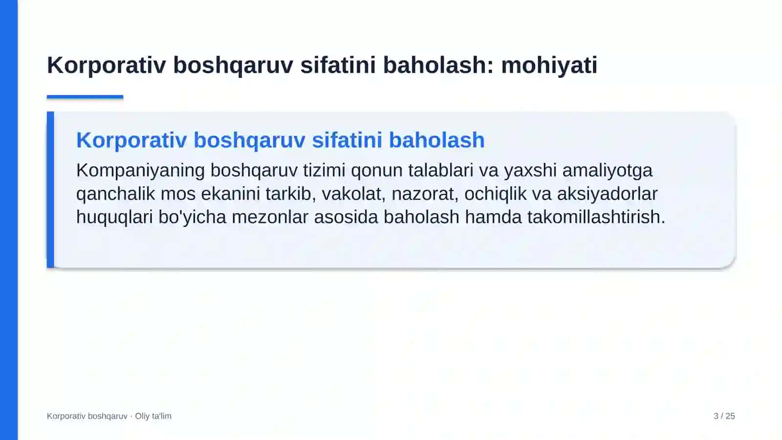 chinni fayans sanoatida korporativ boshqaruv sifatini baholash 5252 3