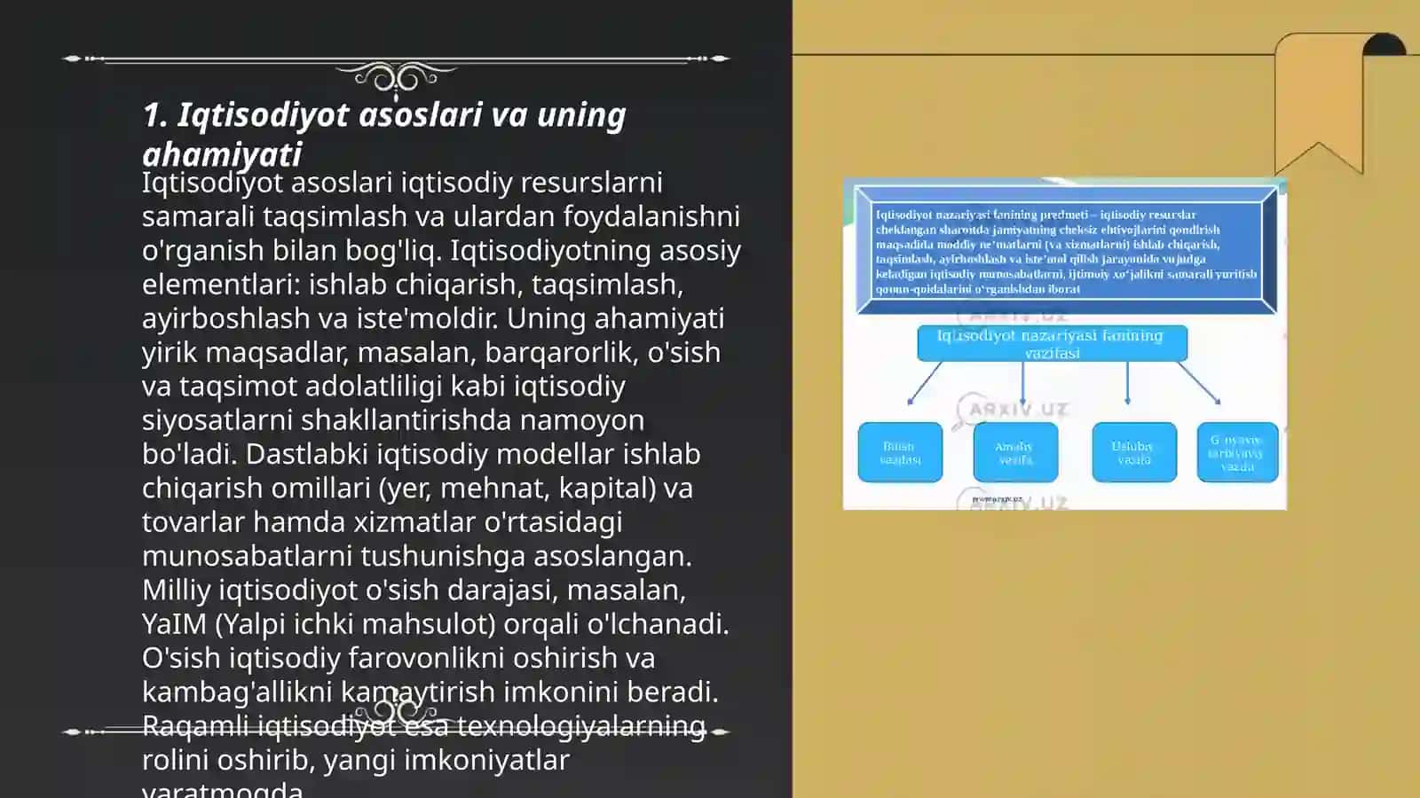 Iqtisodiyot asoslari va uning ahamiyati 3