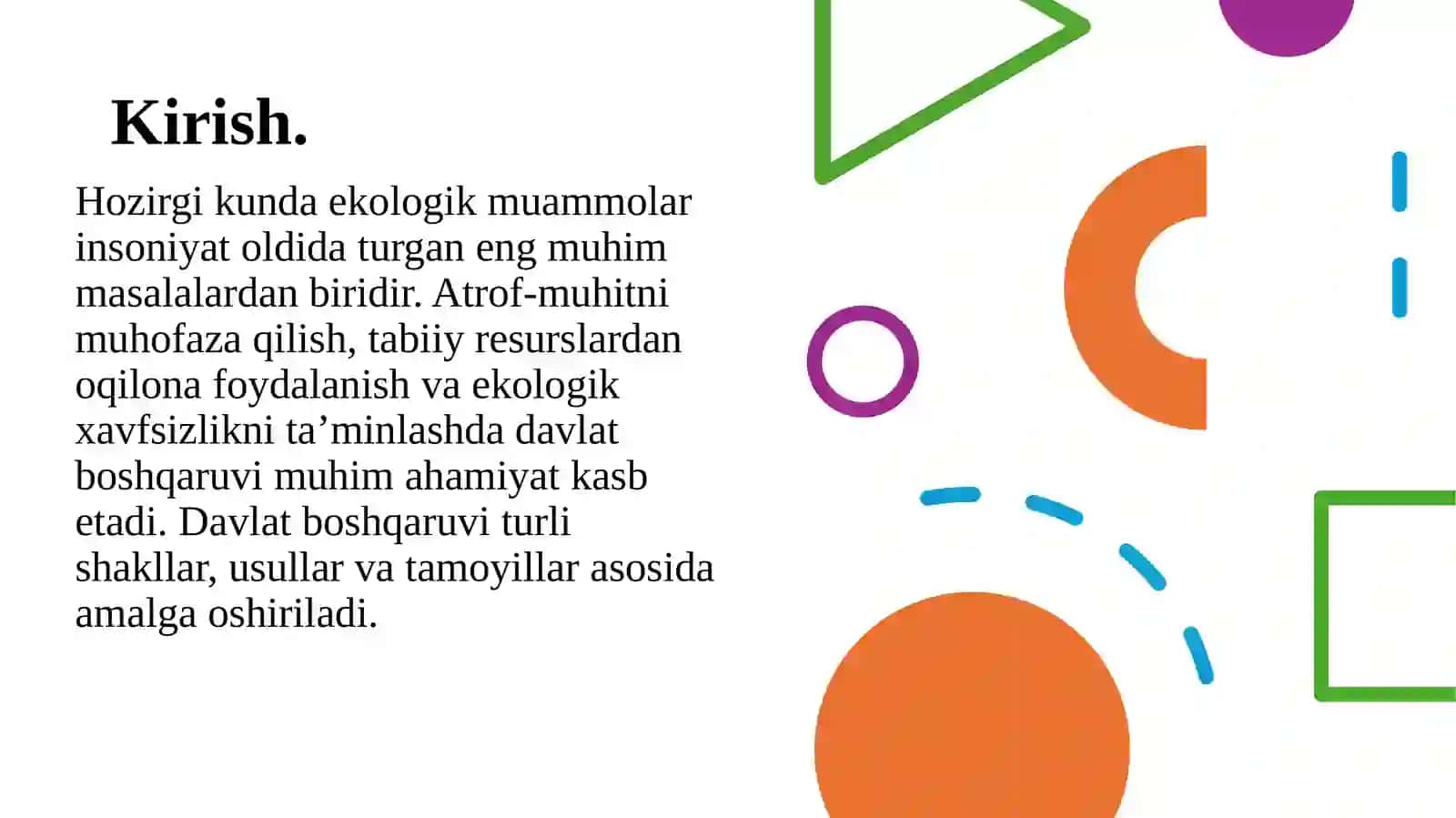 Atrof-muhitni muhofaza qilish va tabiatdan foydalanish sohasida davlat boshqaruvi 3