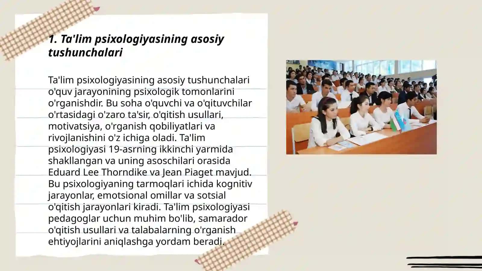 Ta'lim Va tarbiya psixologiyasi Xususiyatlari 3